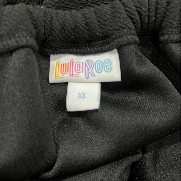 LuLaRoe CiCi Off Shoulder Black Dress With Ruffles BodyCon Size XL NEW - Picture 14 of 15